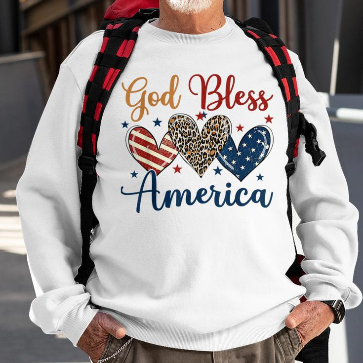 God Bless America Patriotic 4Th Of July American Christians Sweatshirt Gifts for Old Men