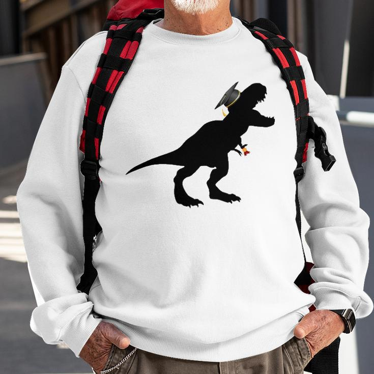 Graduate Saurus Graduated Dinosaur Men Women Funny School Sweatshirt Gifts for Old Men