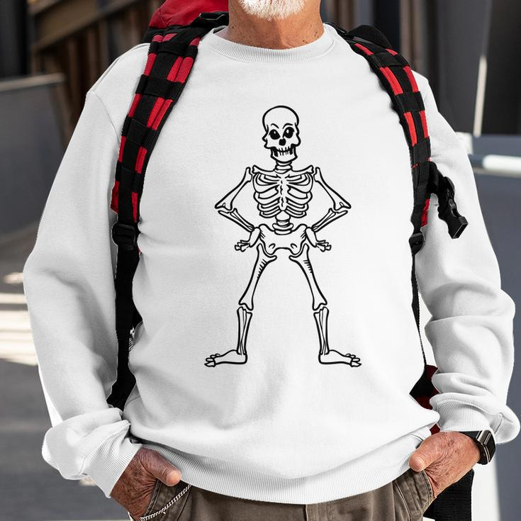 Halloween Funny Skeleton Black Custom For You Men Women Sweatshirt Graphic Print Unisex Gifts for Old Men