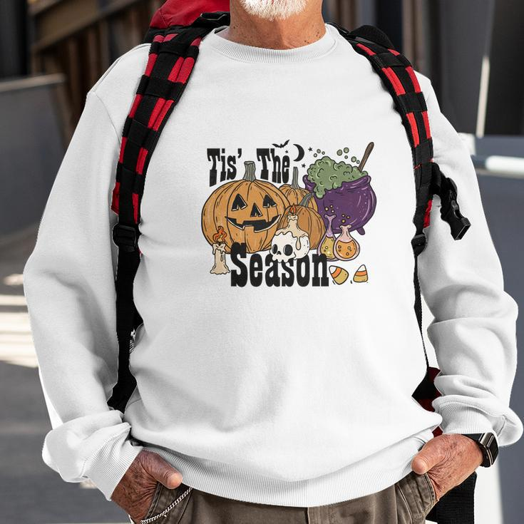 Halloween Tis The Season Pumpkin And Posion For You Men Women Sweatshirt Graphic Print Unisex Gifts for Old Men