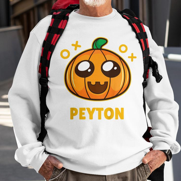 Kids Peyton Kids Pumpkin Halloween Sweatshirt Gifts for Old Men