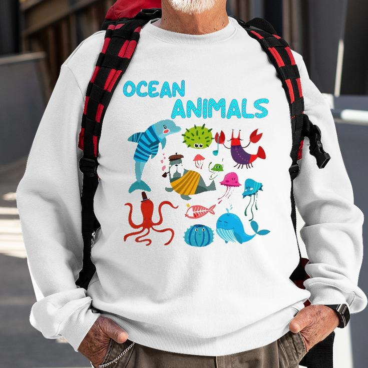 Ocean Animals Marine Creatures Under The Sea Gift Sweatshirt Gifts for Old Men
