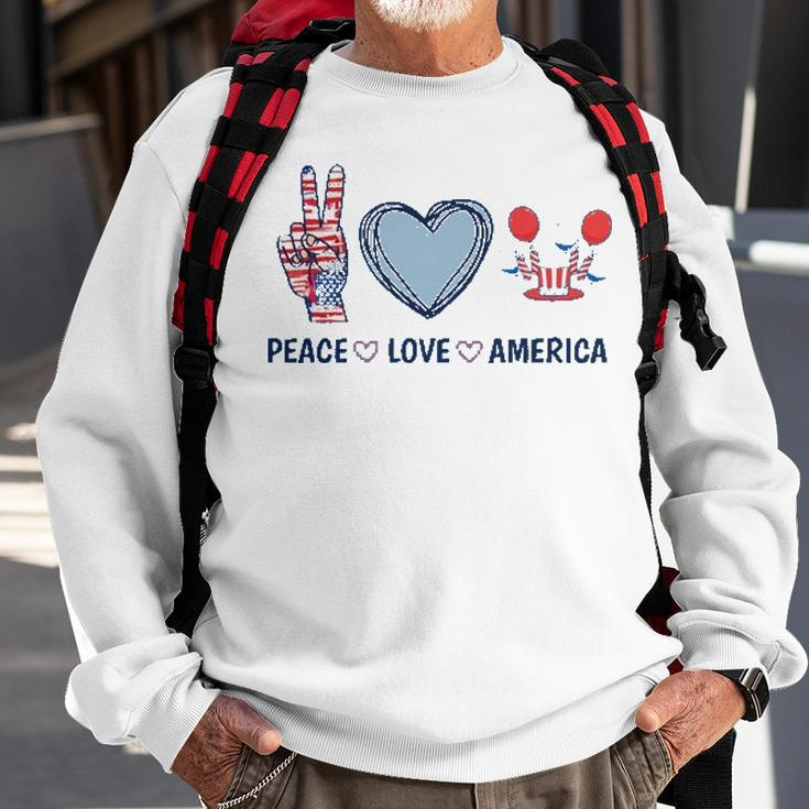 Peace Love America V2 Sweatshirt Gifts for Old Men