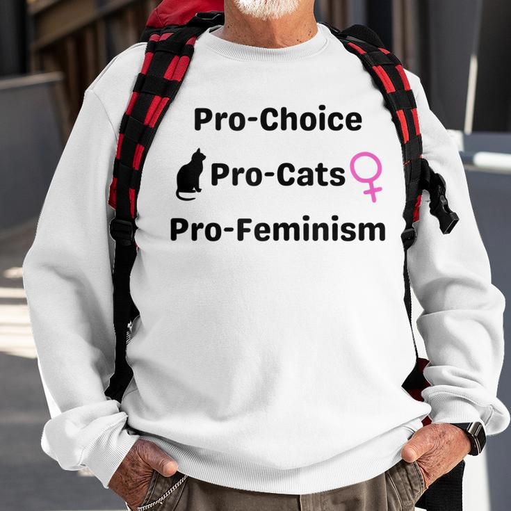 Pro Choice Feminism And Cats Cute Roe V Wade 1973 Sweatshirt Gifts for Old Men