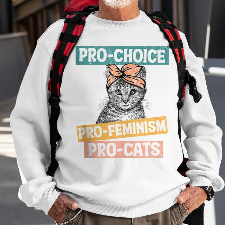 Pro Choice Pro Feminism Pro Cats Feminism Feminist Sweatshirt Gifts for Old Men