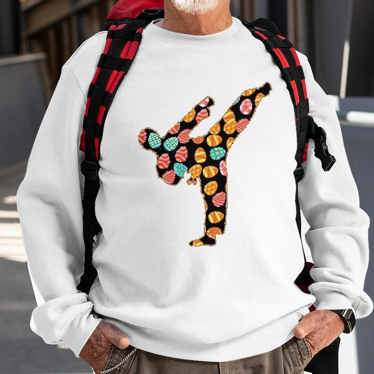 Taekwondo Colorful Easter Eggs Gift Men Women Sweatshirt Graphic Print Unisex Gifts for Old Men