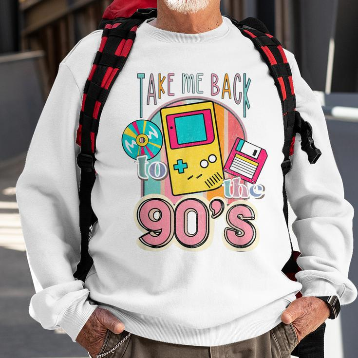 Take Me Back To The 90S Casette Tape Retro Men Women Sweatshirt Graphic Print Unisex Gifts for Old Men