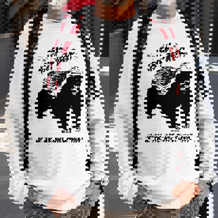 Team Honey Badger V3 Sweatshirt Gifts for Old Men
