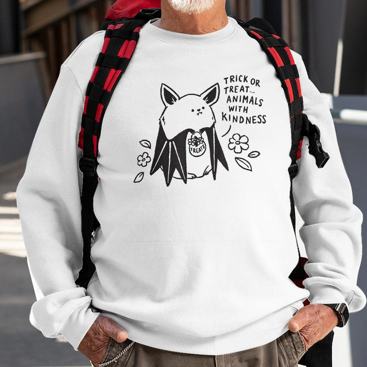 Trick Or Treat Animals With Kindness Halloween Costume Sweatshirt Gifts for Old Men