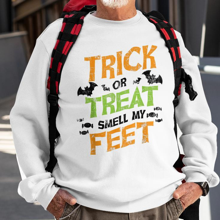 Trick Or Treat Smell My Feet Funny Kids Halloween Gift Sweatshirt Gifts for Old Men