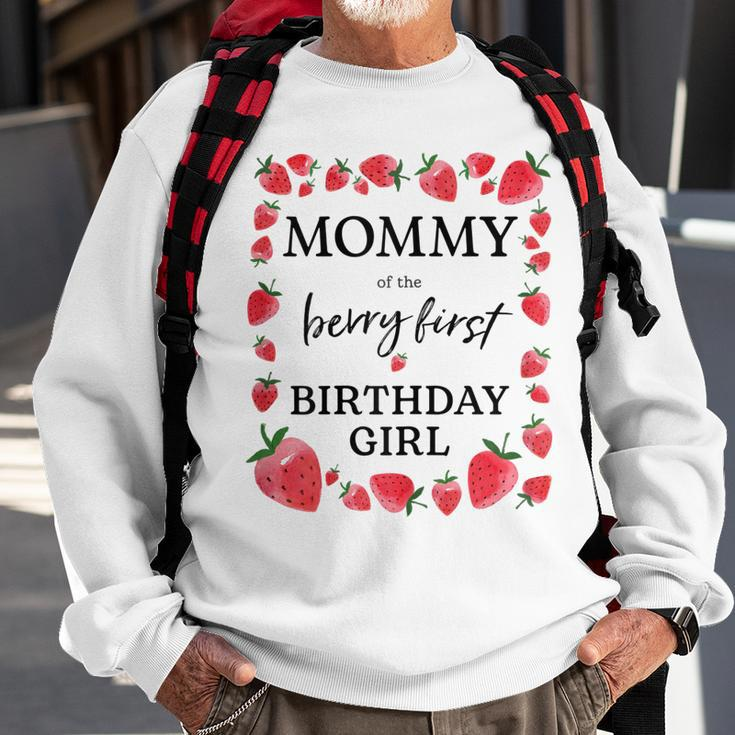 Womens Mommy Of The Berry First Birthday Girl Sweet One Strawberry Sweatshirt Gifts for Old Men