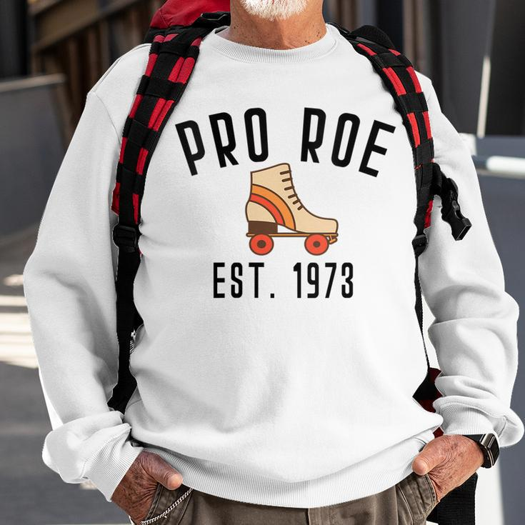 Womens Pro Roe 1973 70S 1970S Rights Vintage Retro Skater Skating Sweatshirt Gifts for Old Men