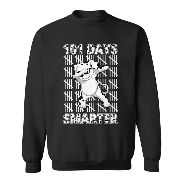 101 Days Smarter Dabbing Dalmatian Dog Sweatshirt