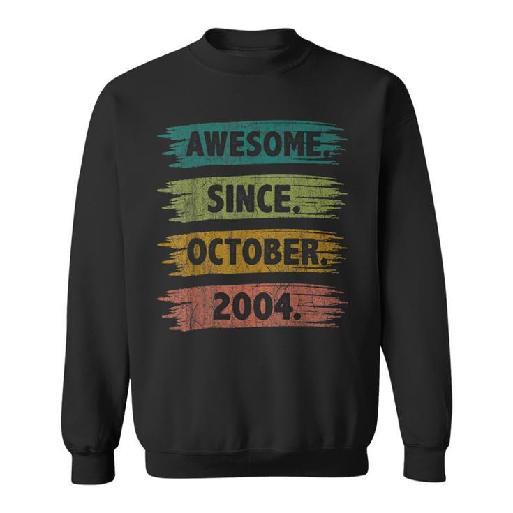 18 Years Old Gifts Awesome Since October 2004 18Th Birthday  V2 Men Women Sweatshirt Graphic Print Unisex