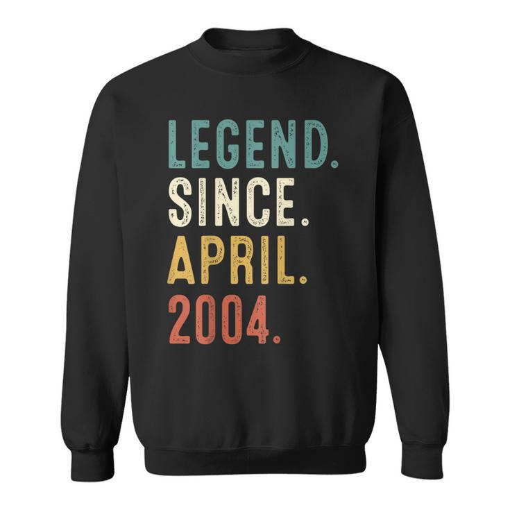 18 Years Old Gifts Legend Since April 2004 18Th Birthday  Men Women Sweatshirt Graphic Print Unisex