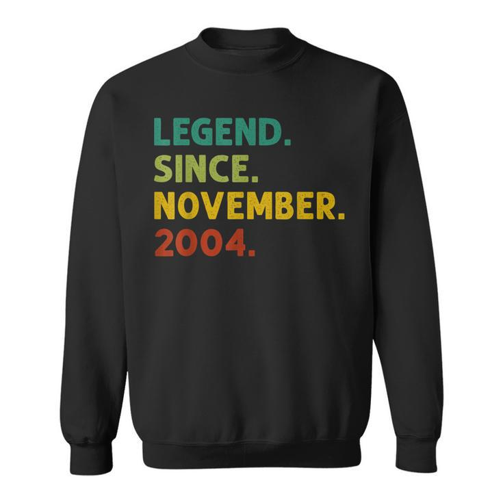 18 Years Old Gifts Legend Since November 2004 18Th Birthday  Men Women Sweatshirt Graphic Print Unisex