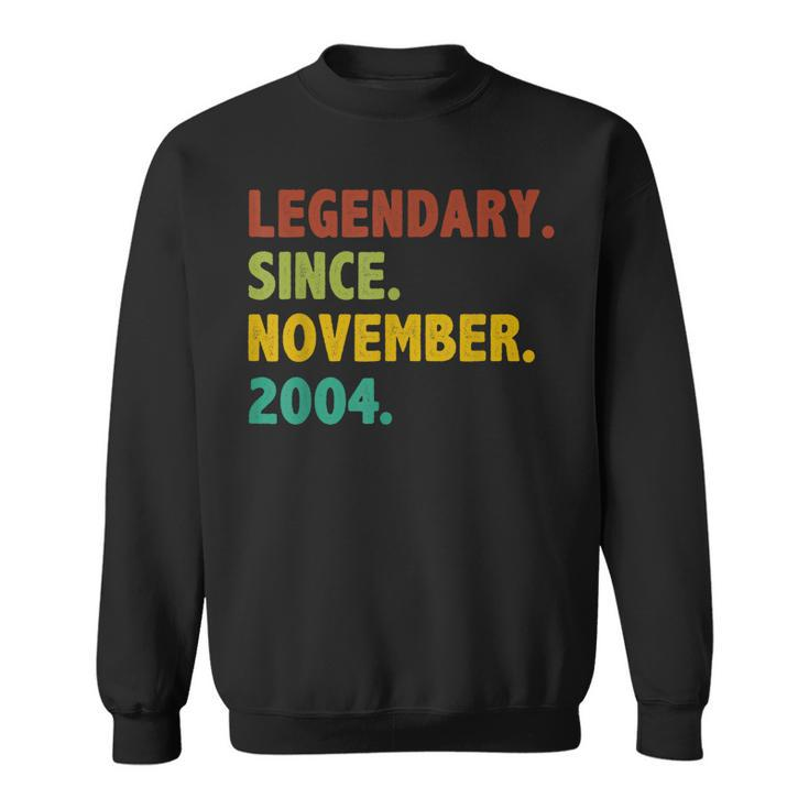 18 Years Old Gifts Legend Since November 2004 18Th Birthday  V2 Men Women Sweatshirt Graphic Print Unisex