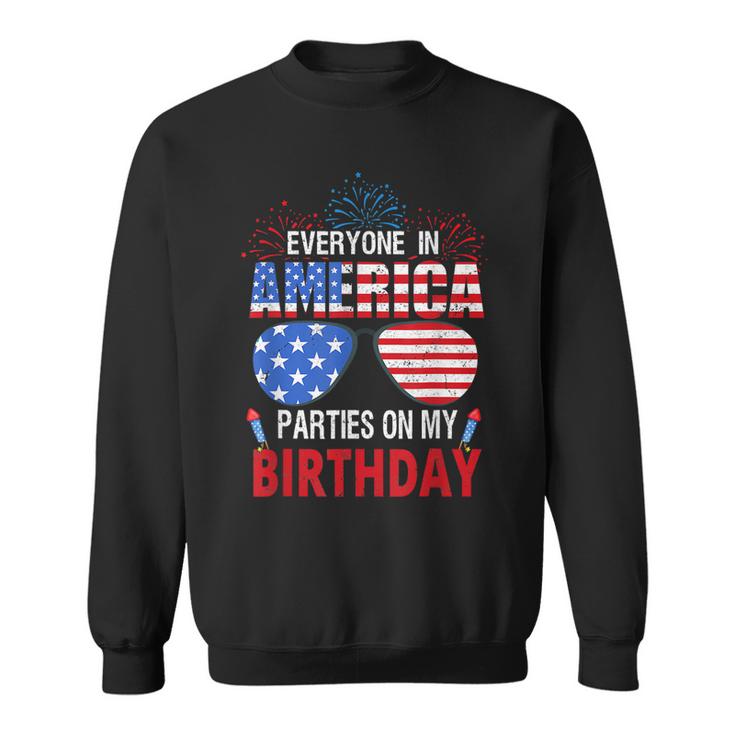 4Th Of July Birthday Gifts Funny Bday Born On 4Th Of July  Sweatshirt