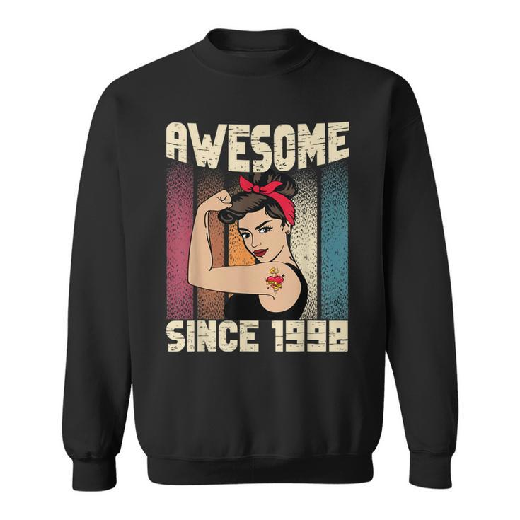 24 Year Old Awesome Since 1998 24Th Birthday Women  Sweatshirt
