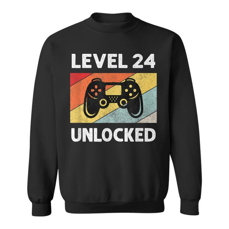24Th Birthday 24 Year Old Level Unlocked Sweatshirt