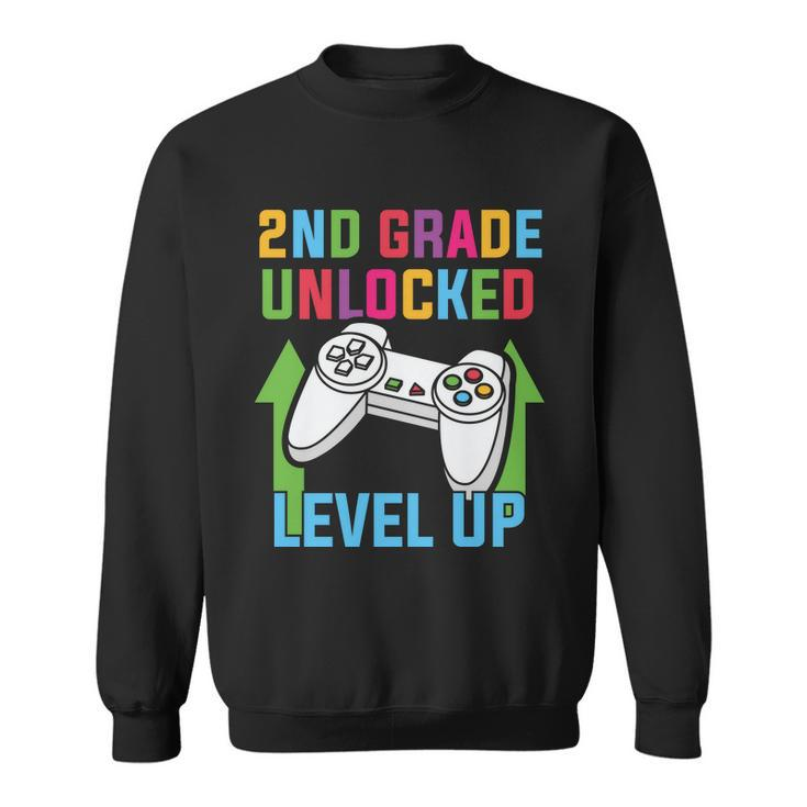 2Nd Grade Unlocked Level Up Back To School First Day Of School Sweatshirt
