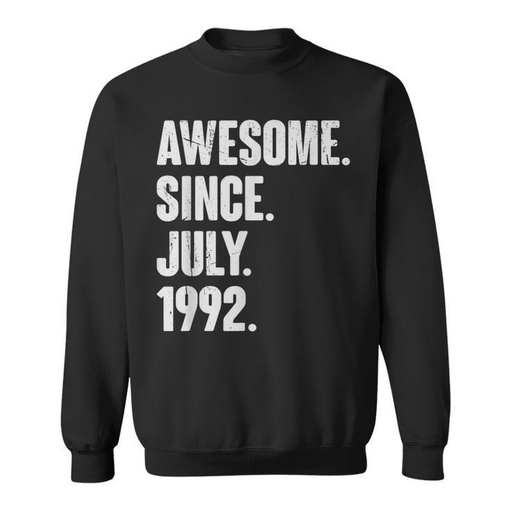 30 Year Old Gift 30Th Birthday Awesome Since July 1992   Sweatshirt