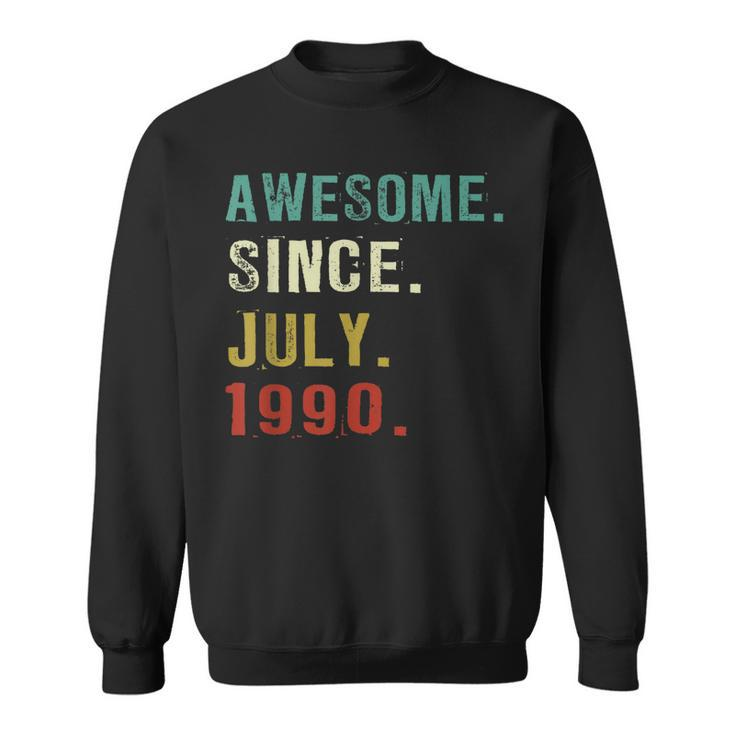 32 Years Old Awesome Since July 1990 32Nd Birthday Gifts  Sweatshirt