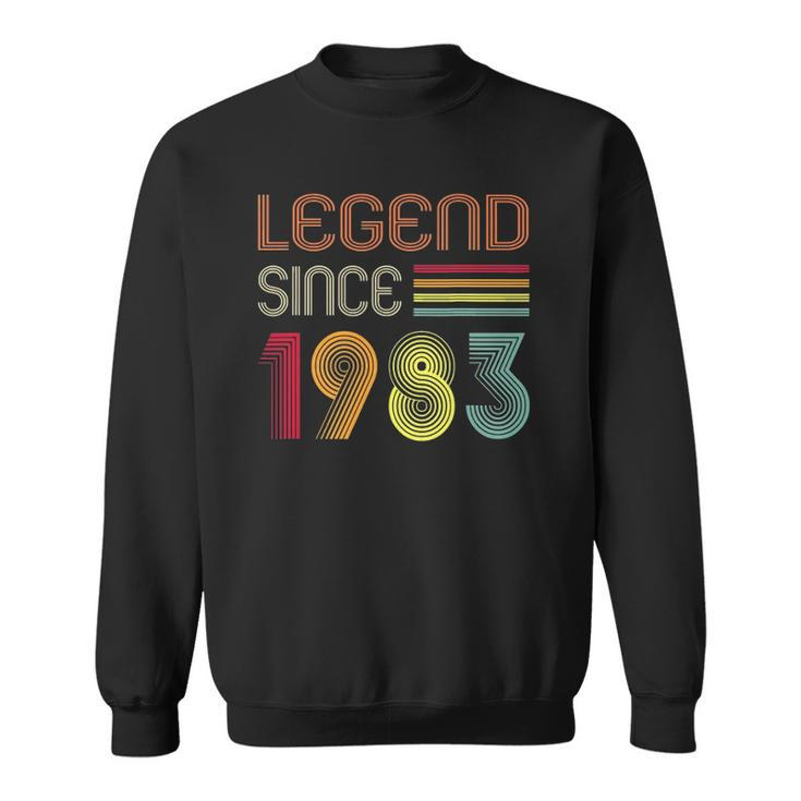 39 Year Old Gifts Legend Since 1983 39Th Birthday Retro Sweatshirt
