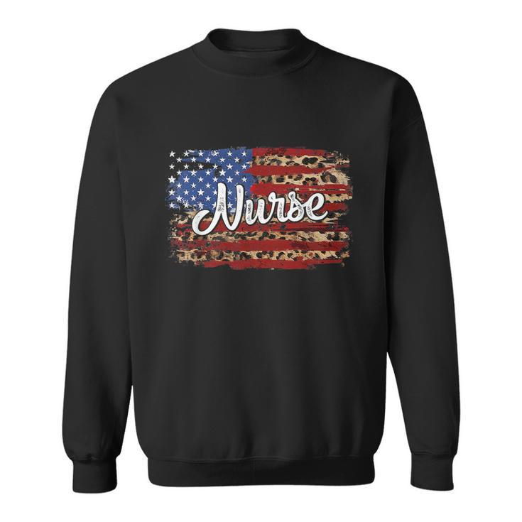 4Th July Independence Day American Flag Cute Graphic Nurse Gift Sweatshirt