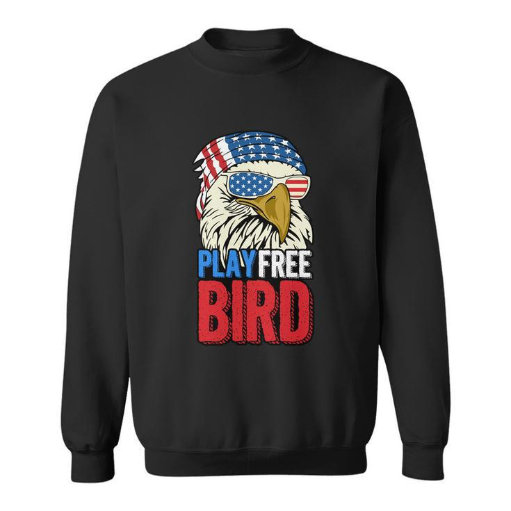 4Th Of July American Flag Bald Eagle Mullet Play Free Bird Gift Sweatshirt