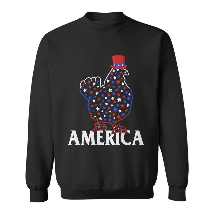 4Th Of July Chicken Love America Proud American Sweatshirt