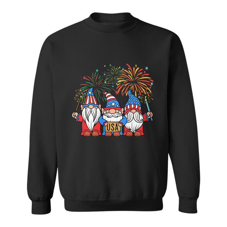 4Th Of July Funny Patriotic Gnomes Usa Pride American Flag Sweatshirt