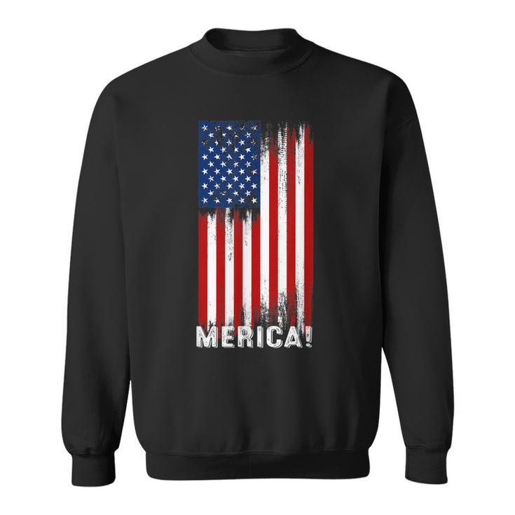 4Th Of July Independence Day Us American Flag Patriotic  Sweatshirt