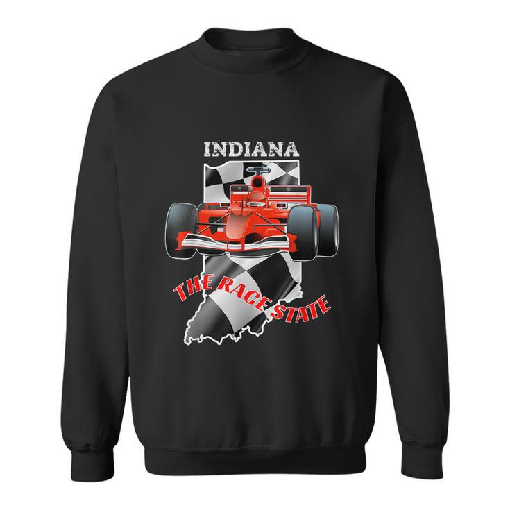 500 Indianapolis Indiana The Race State Checkered Flag Sweatshirt
