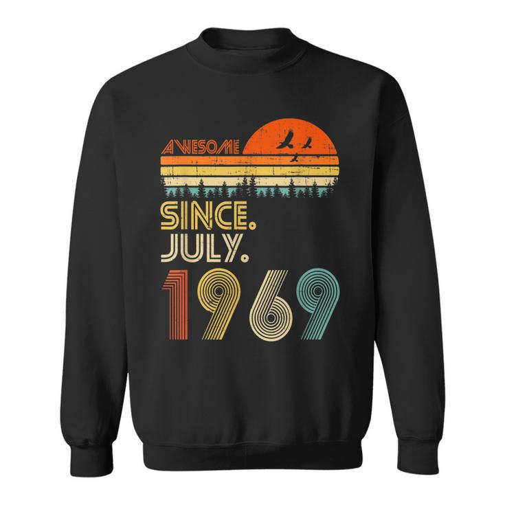 53 Years Old Awesome Since July 1969 53Rd Birthday  Sweatshirt