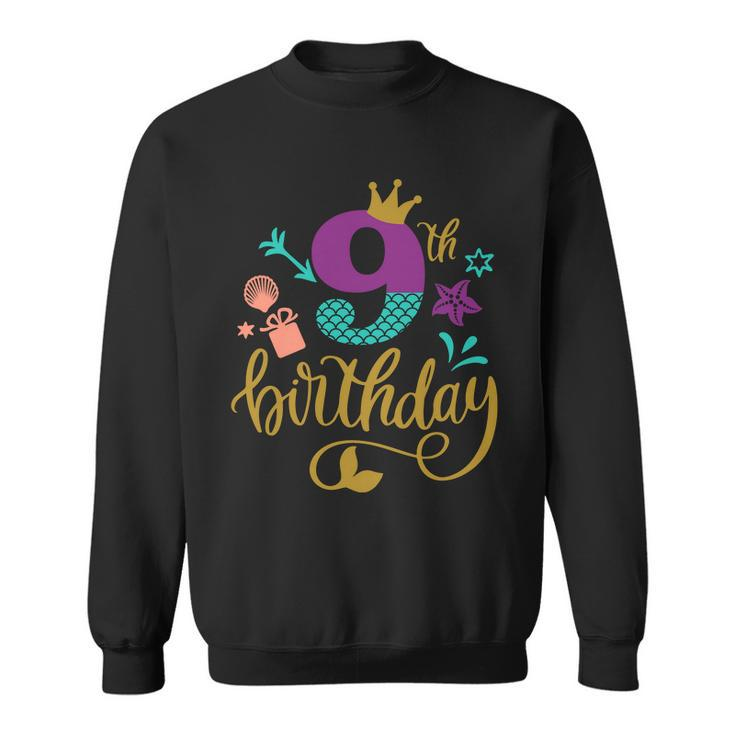 9Th Birthday Cute Graphic Design Printed Casual Daily Basic Sweatshirt
