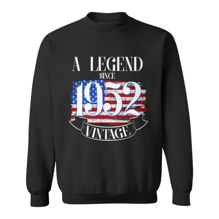 A Legend Since 1952 Vintage Usa Flag 70Th Birthday Tshirt Sweatshirt
