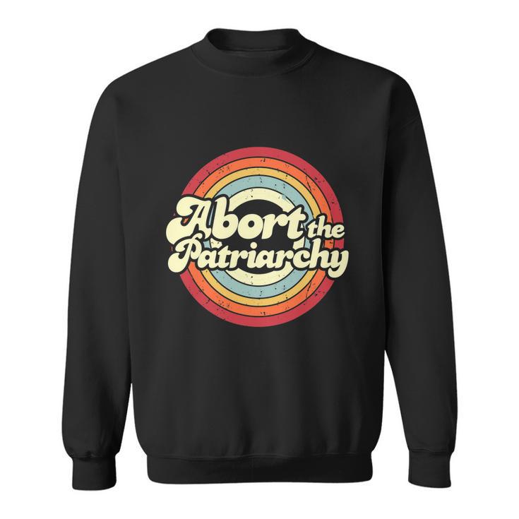 Abort The Patriarchy Rainbow Vintage Feminist Womens Right Sweatshirt