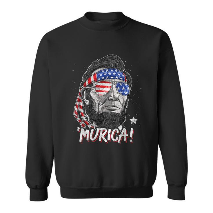 Abraham Lincoln 4Th Of July Murica Men Women American Flag Sweatshirt