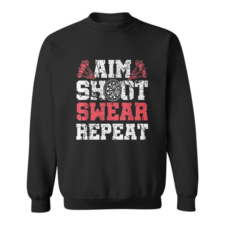 Aim Swear Repeat V2 Men Women Sweatshirt Graphic Print Unisex