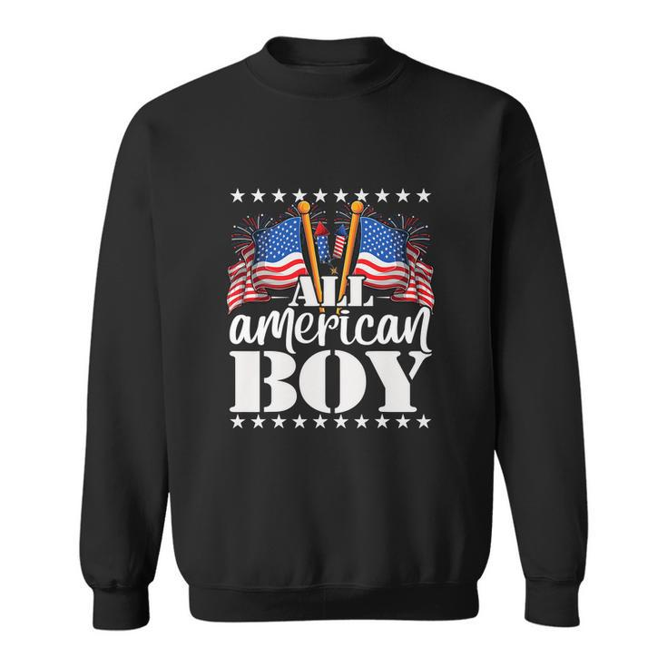 All American Boy Usa America Flag Funny Firework 4Th July Sweatshirt