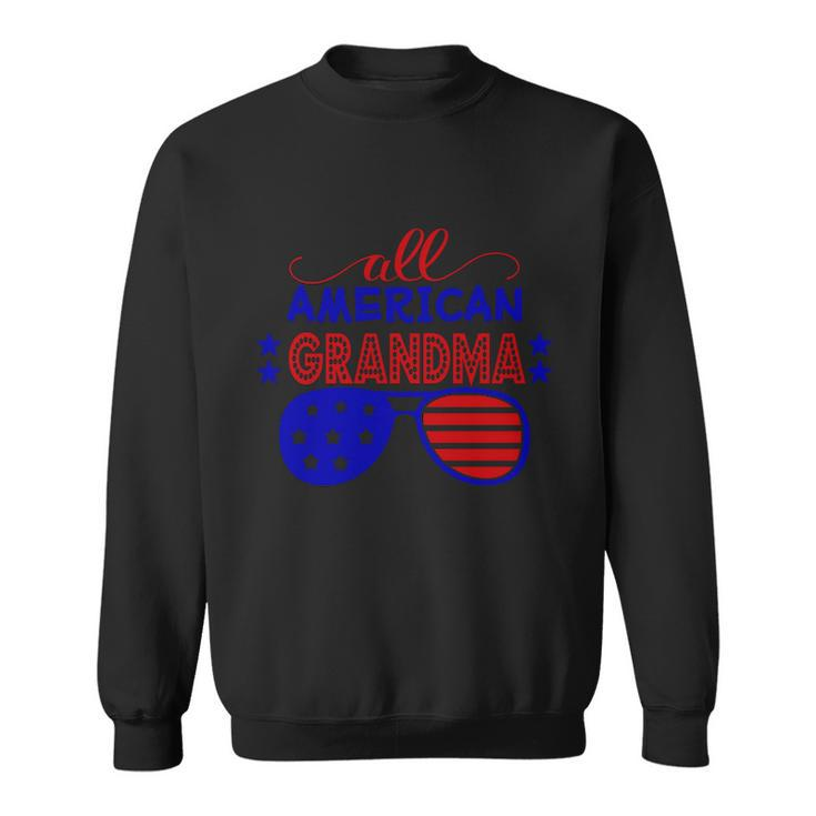 All American Grandma Sunglasses 4Th Of July Independence Day Patriotic Sweatshirt