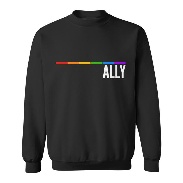 Ally Lgbt Support Rainbow Thin Line Tshirt Sweatshirt