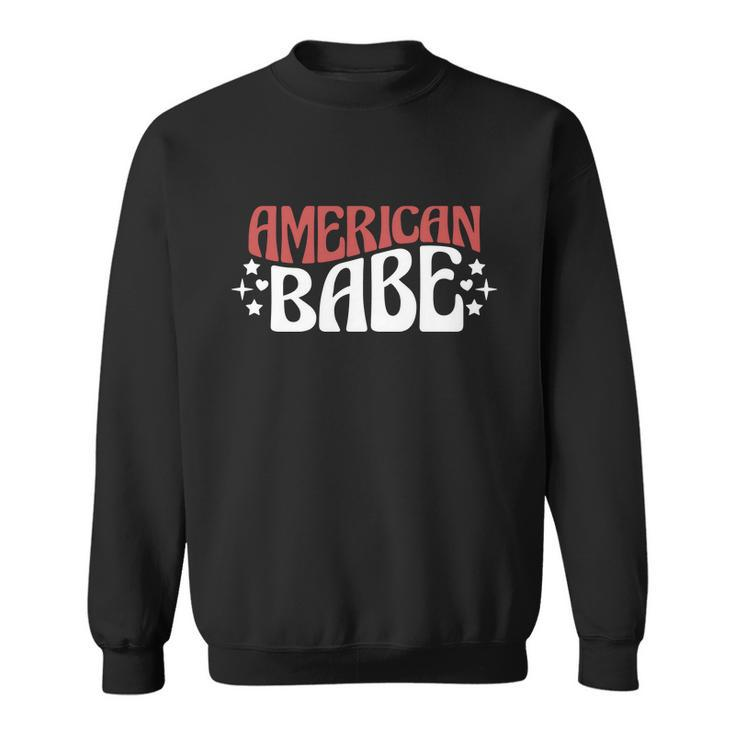 American Babe White 4Th Of July Sweatshirt