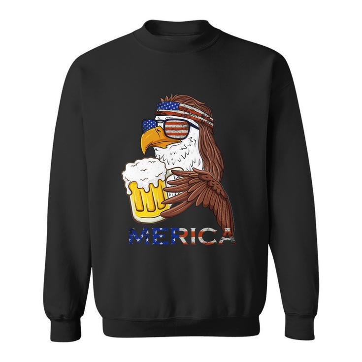 American Bald Eagle Mullet Graffiti 4Th Of July Patriotic Gift Sweatshirt