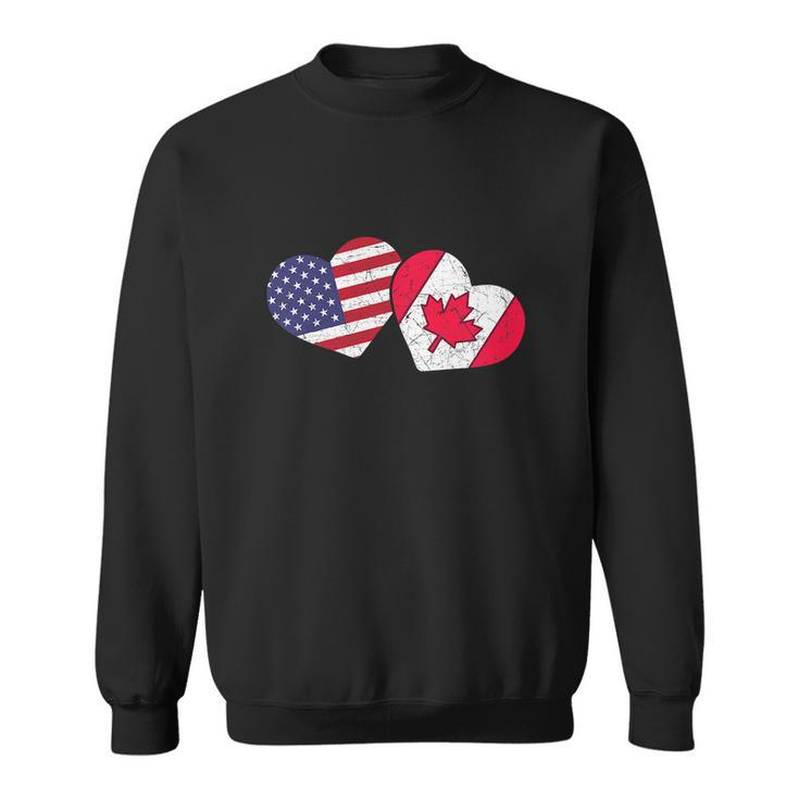 American Canadian Heart Canada Funny Sweatshirt