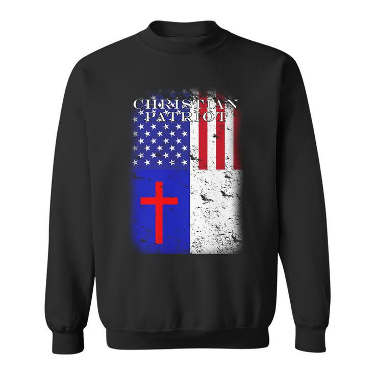American Christian Patriot Red Cross Sweatshirt