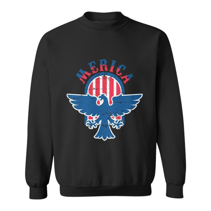 American Flag 4Th Of July Gift Patriotic Eagle Mullet Cool Gift Sweatshirt