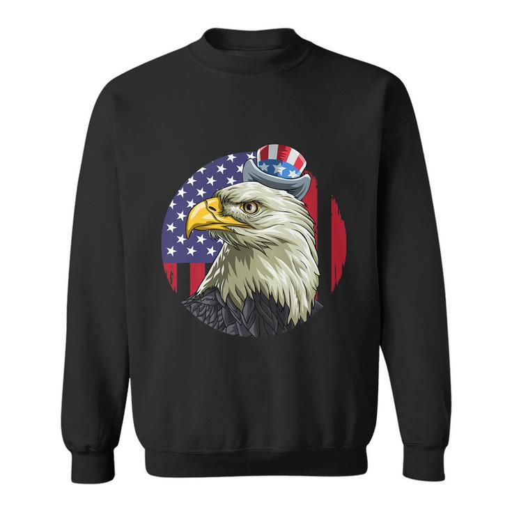 American Flag Bald Eagle 4Th Of July Uncle Sam Usa Sweatshirt