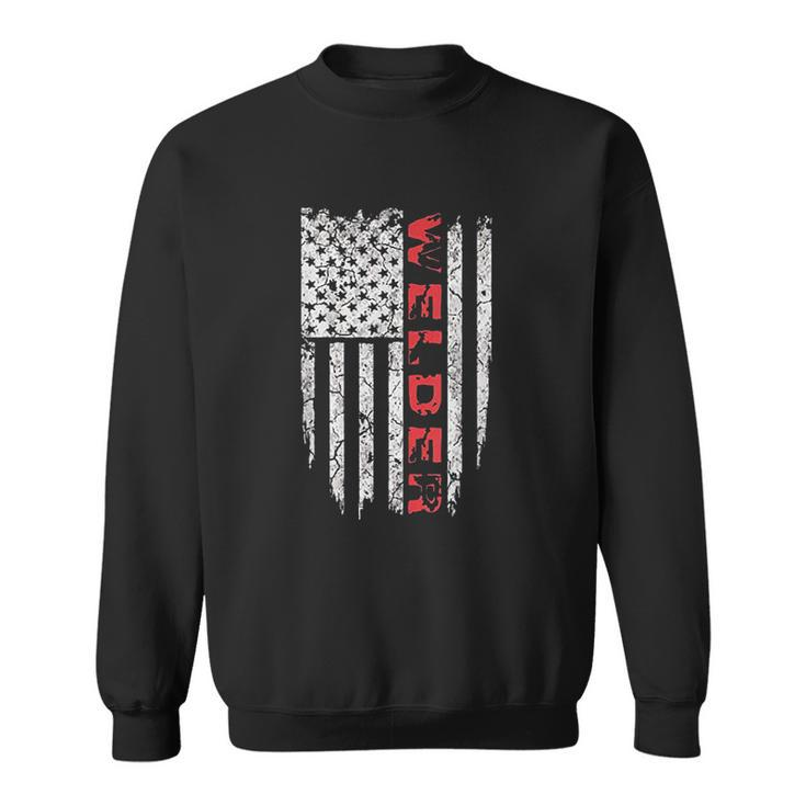 American Welder Proud Usa V2 Men Women Sweatshirt Graphic Print Unisex